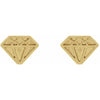 Tiny Diamond Stud Earrings in 14K Yellow Gold 