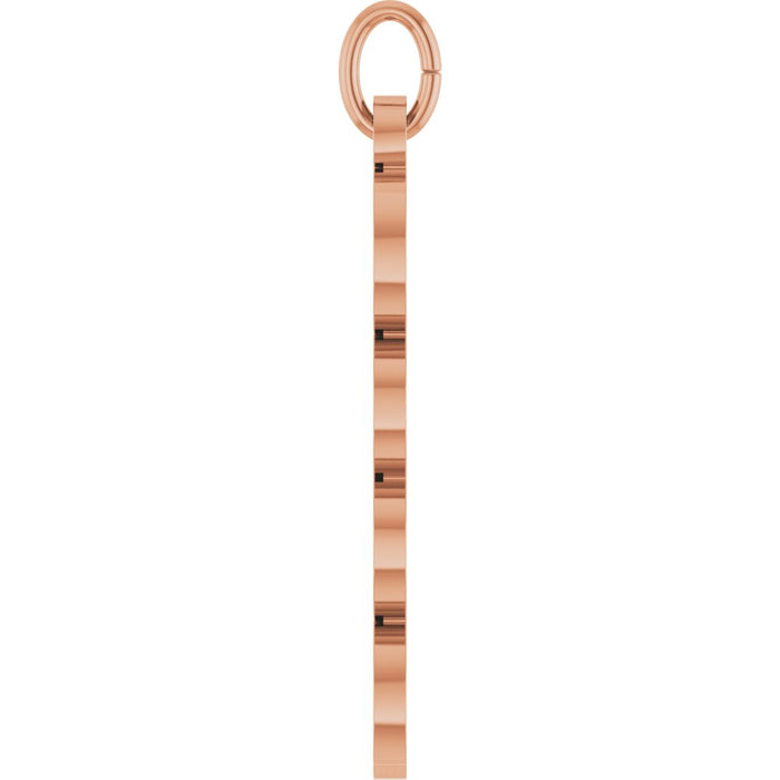 Rose gold charm '2026' year on a white background