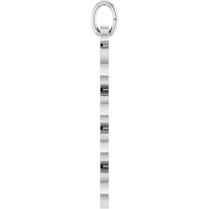 White gold pendant with '2026' year on a white background