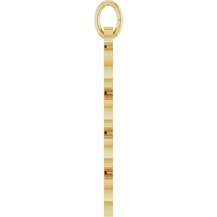 Gold pendant with the year '2026' on a white background