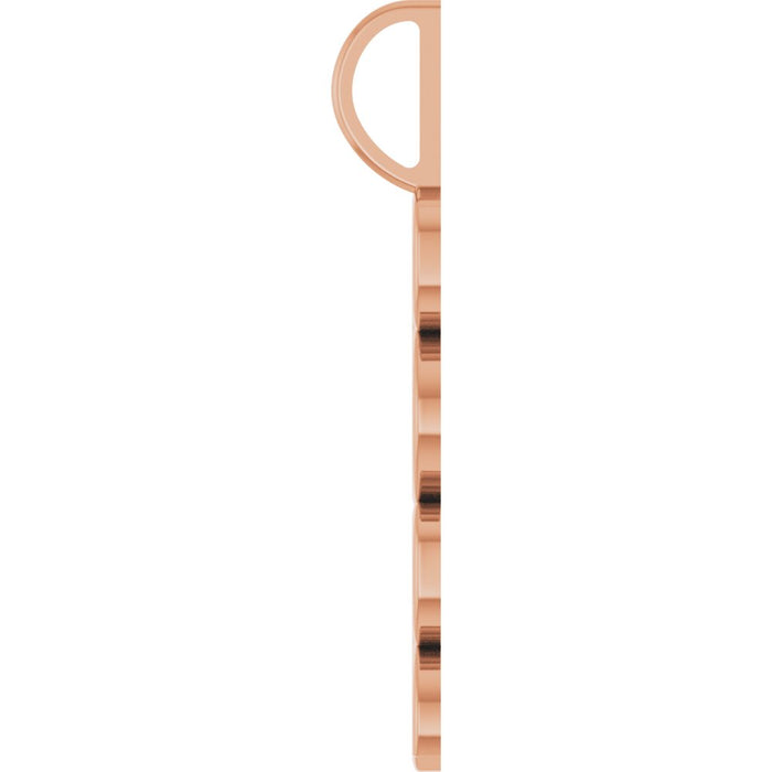 Rose gold pendant '2026' on white background