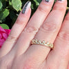 Wearing Stackable Crown Ring in Solid 14K Yellow Gold