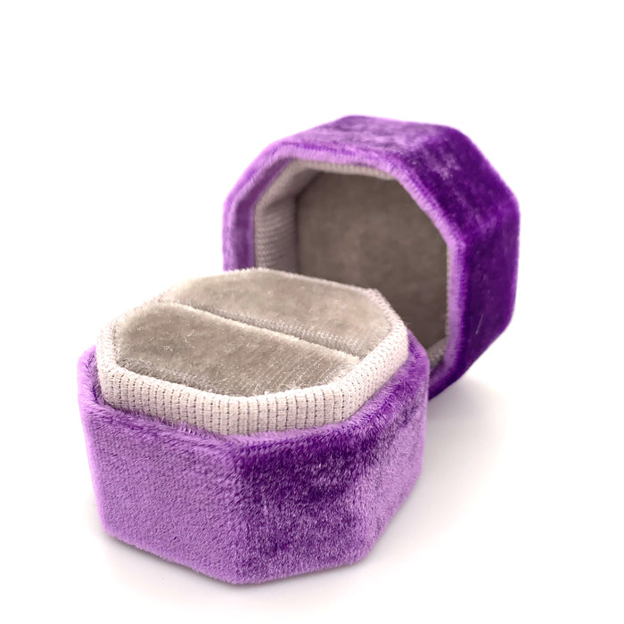 European Handcrafted Silk Velvet Ring Box