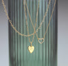 All Passions Natural Diamond 4 Sizes Heart 16" Necklace 14K Gold