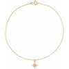 Celestial Star Solid 14K Gold Anklet 