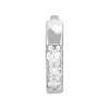 8 MM Natural Diamond Hinged Huggie Hoop Single Earring Solid 14K White Gold
