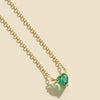 Emerald May Birthstone Heart Shaped Gemstone Solid 14K Gold Necklace