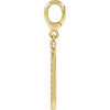 Yellow Gold charm with diamonds on a white background
