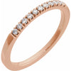 Gemstone Birthstone Diamond Stacking Ring in Solid 14K Rose Gold