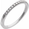 Gemstone Birthstone Diamond Stacking Ring in Solid 14K White Gold