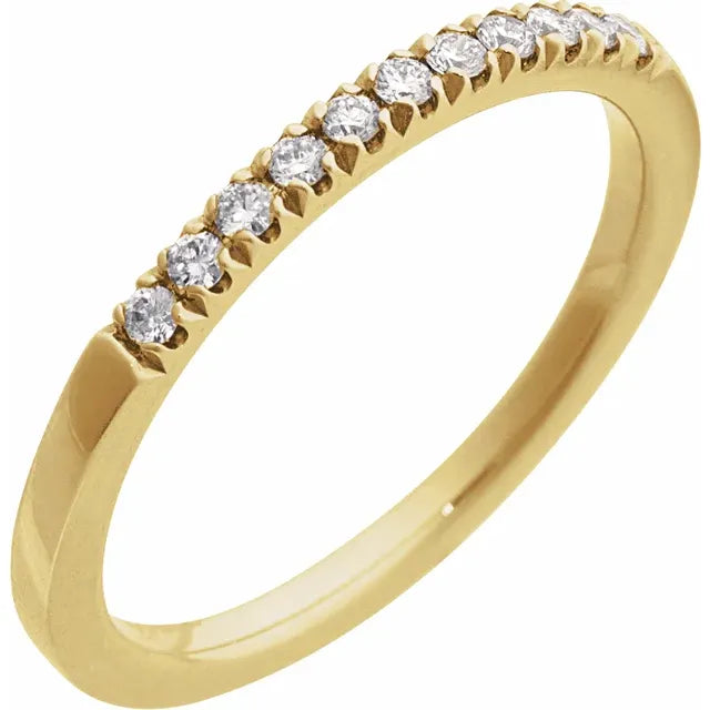 Gemstone Birthstone Diamond Stacking Ring in Solid 14K Yellow Gold