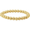 Stretchy 14K Gold Filled Bead Bracelet 6.0 MM