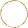 Stretchy 14K Gold Filled Bead Bracelet 2.5 MM