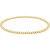 Stretchy 14K Gold Filled Bead Bracelet 2.5 MM