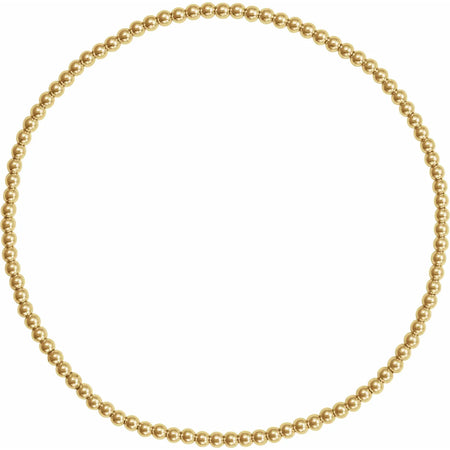 Stretchy 14K Gold Filled Bead Bracelet 2.0 MM