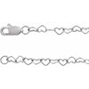 Have a Heart 14K White Gold Chain 7" Bracelet  16" Necklace by Vintage Magnality