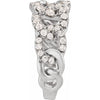 Chain Link 1 CTW Lab-Grown Diamond Ring Solid 14K White Gold 