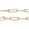 1 CTW Natural Diamond Link Chain Bracelet in Solid 14K Yellow Gold 