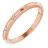 Natural Diamond Eternity Band Ring .06 CTW Solid 14K Rose Gold 