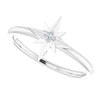 Starburst Natural Diamond Ring 14K White Gold