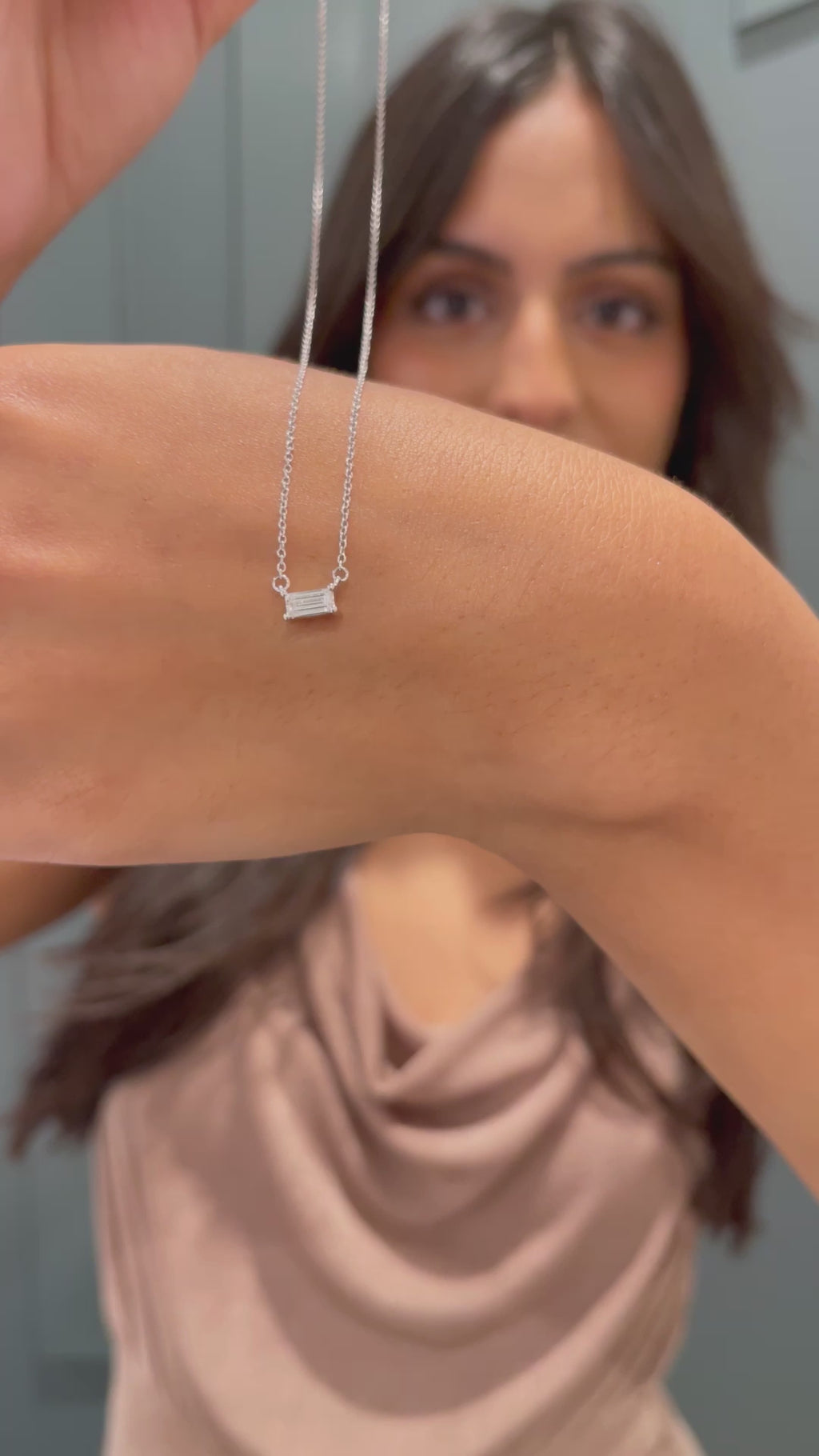 Get ready with me jewelry style! Our 4 CTW Lab-Grown Diamond Necklace is stunning layered with your other favorite necklaces