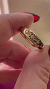 Video of Celestial Natural Diamond Starburst Ring in 14K Yellow Gold