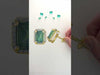 Video of artist painting our emerald and diamond stud earrings