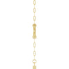 Toggle drop charm gold necklace on white background side view