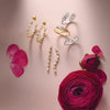 Open Back Mixed Shape 2 CTW Lab-Grown Diamond Hoop Earrings Solid 14K Yellow Gold