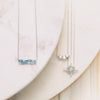 Opal and Diamond Celestial Necklace in 14K White Gold