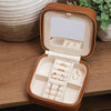 Inside of Leatherette Jewelry Box Travel Case With Mirror