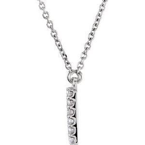 H Initial Diamond 16" Necklace 14K White Gold Ethical Sustainable Fine Jewelry Storyteller by Vintage Magnality