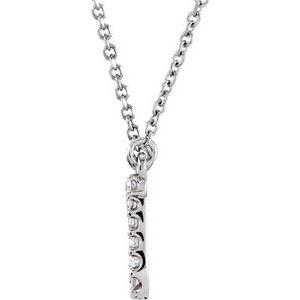 J Initial Diamond 16" Necklace 14K White Gold Ethical Sustainable Fine Jewelry Storyteller by Vintage Magnality