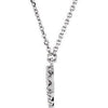 P Initial Diamond 16" Necklace 14K White Gold Ethical Sustainable Fine Jewelry Storyteller by Vintage Magnality