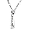 A Initial Diamond 16" Necklace 14K White Gold Ethical Sustainable Fine Jewelry Storyteller by Vintage Magnality