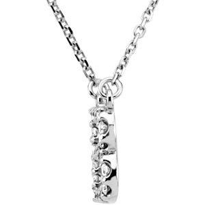 B Initial Diamond 16" Necklace 14K White Gold Ethical Sustainable Fine Jewelry Storyteller by Vintage Magnality