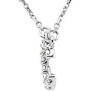 C Initial Diamond 16" Necklace 14K White Gold Ethical Sustainable Fine Jewelry Storyteller by Vintage Magnality