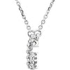 G Initial Diamond 16" Necklace 14K White Gold Ethical Sustainable Fine Jewelry Storyteller by Vintage Magnality