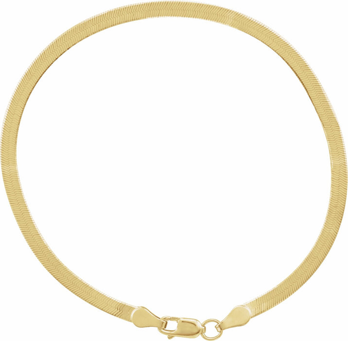 2.8 MM Flexible Herringbone 14K Yellow Gold Chain 7" 16" 18" 20" 24" 302® Fine Jewelry 