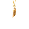Sustainable Jewelry Vintage Necklace 14K Yellow Gold Engraved Tiger's Eye Cameo Pendant 18" Long