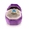 Silk Velvet Jewelry Ring Earring Box Purple Grey Artisan Handmade European