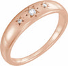 Celestial Natural Diamond Starburst Ring 14K Rose Gold