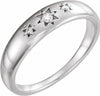 Celestial Natural Diamond Starburst Ring 14K White Gold or Sterling Silver