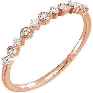 1/10 CTW Diamond Stackable Ring 14K Rose Gold Ethical Sustainable Fine Jewelry Storyteller by Vintage Magnality