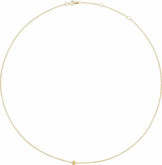 4 MM Ball 16-18" Necklace 14K Yellow Gold  302® Fine Jewelry Storyteller by Vintage Magnality