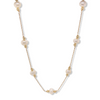 Freshwater Cultured Pearl & Gold Bead Station Necklace