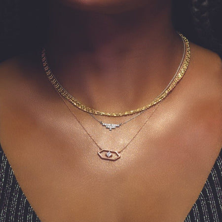 The perfect Wear Everyday Geometric Diamond Necklace