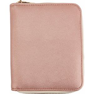 Cruelty-Free Leatherette Jewelry Travel Case in Blush Storyteller by Vintage Magnality