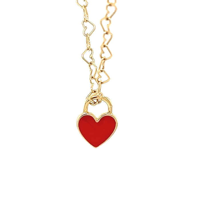 Charm shown on our Have a Heart 14K Yellow Gold Heart Linked Chain