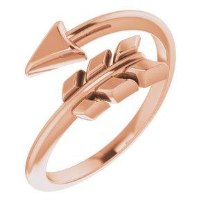 Arrow Ring 14K Rose Gold  Ethical Sustainable Fine Jewelry Storyteller by Vintage Magnality
